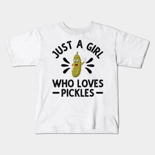 Just A Girl Who Loves Pickles Kids T-Shirt